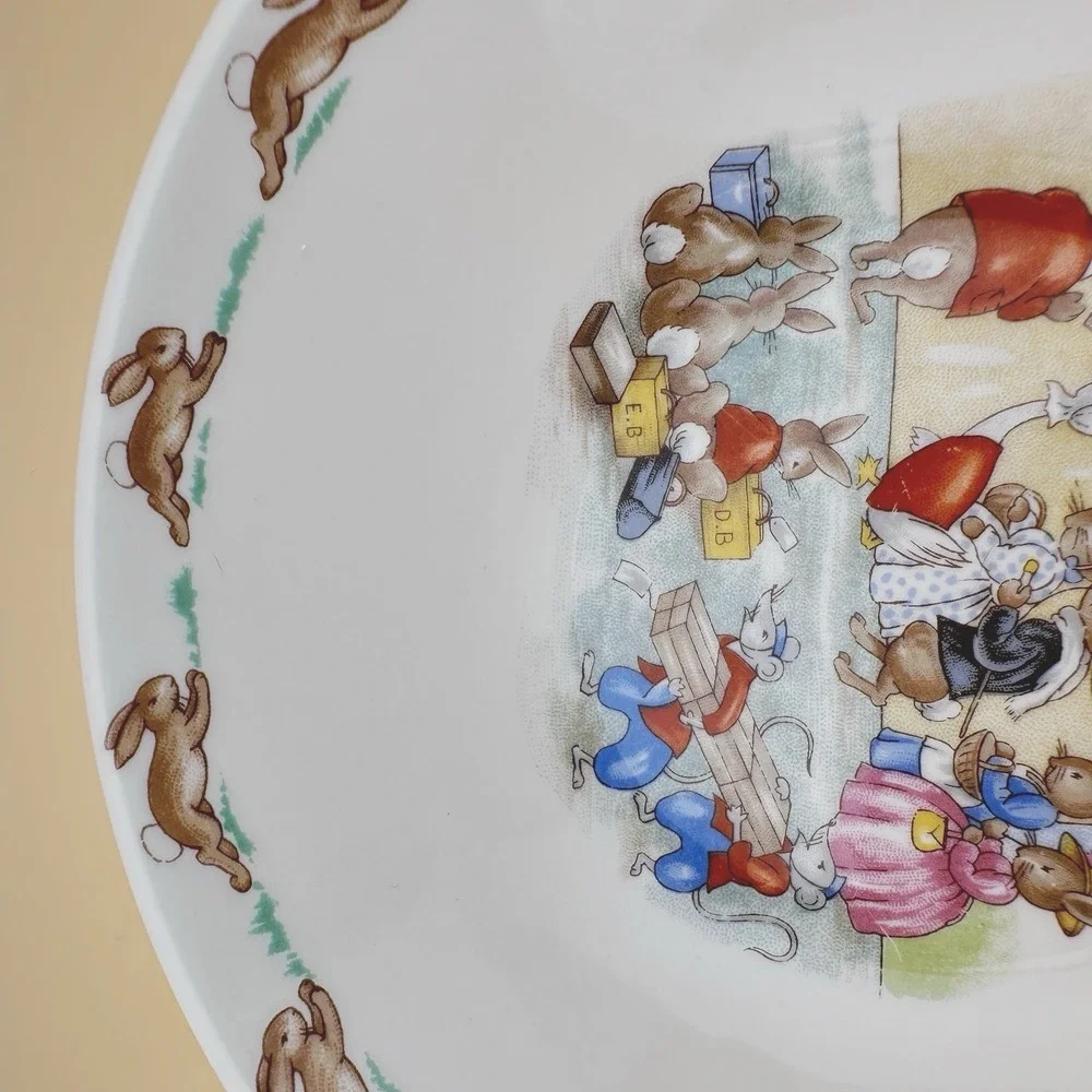 Royal Doulton Bunnykins English Fine Bone China Replacement Bowl Tickets EUC